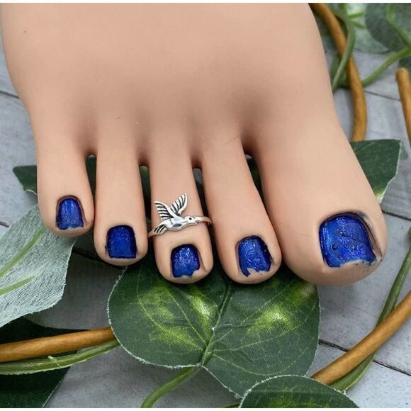 Flying Bird Sterling Silver Toe Ring Midi Ring - Picture 1 of 4